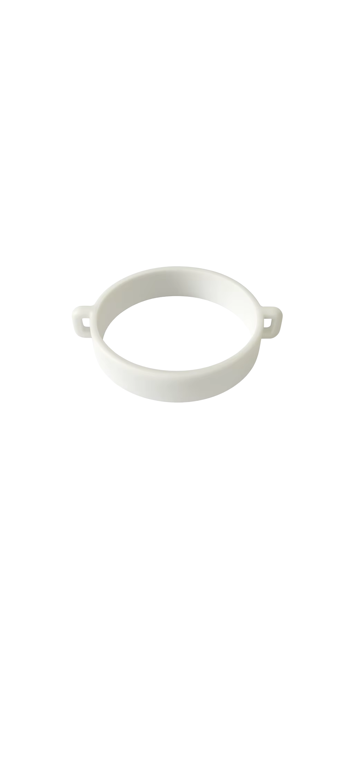 Élastique pour gourde couleur blanc neige, avec anneaux pour accrocher un bracelet