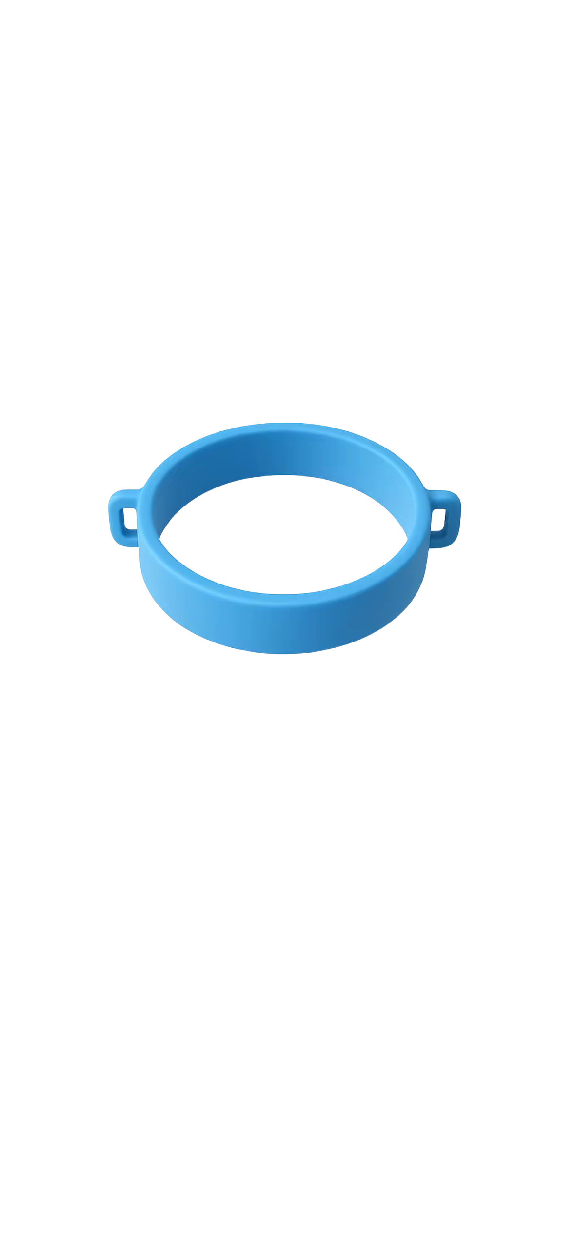 Élastique pour gourde couleur bleu ciel, avec anneaux pour accrocher un bracelet