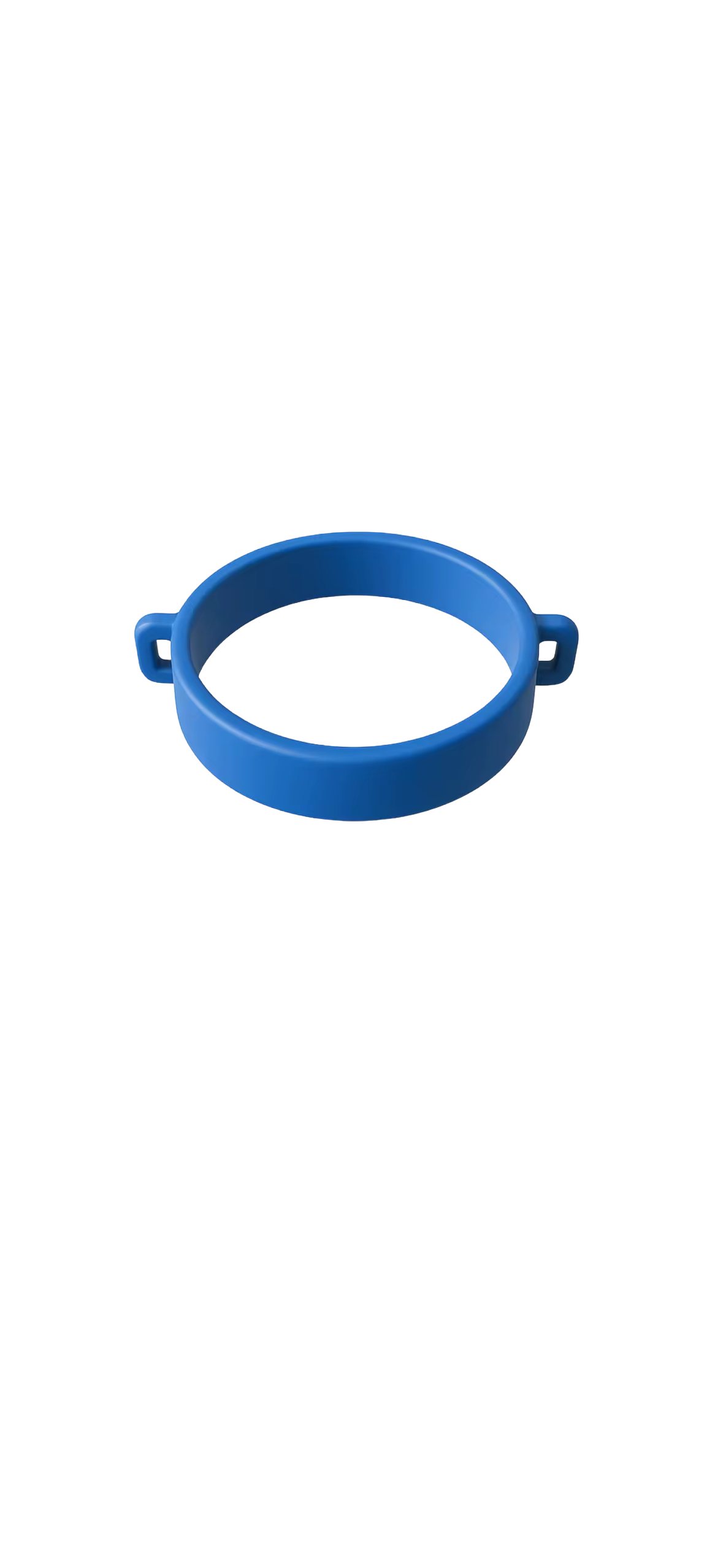 Élastique pour gourde couleur bleu roi, avec anneaux pour accrocher un bracelet
