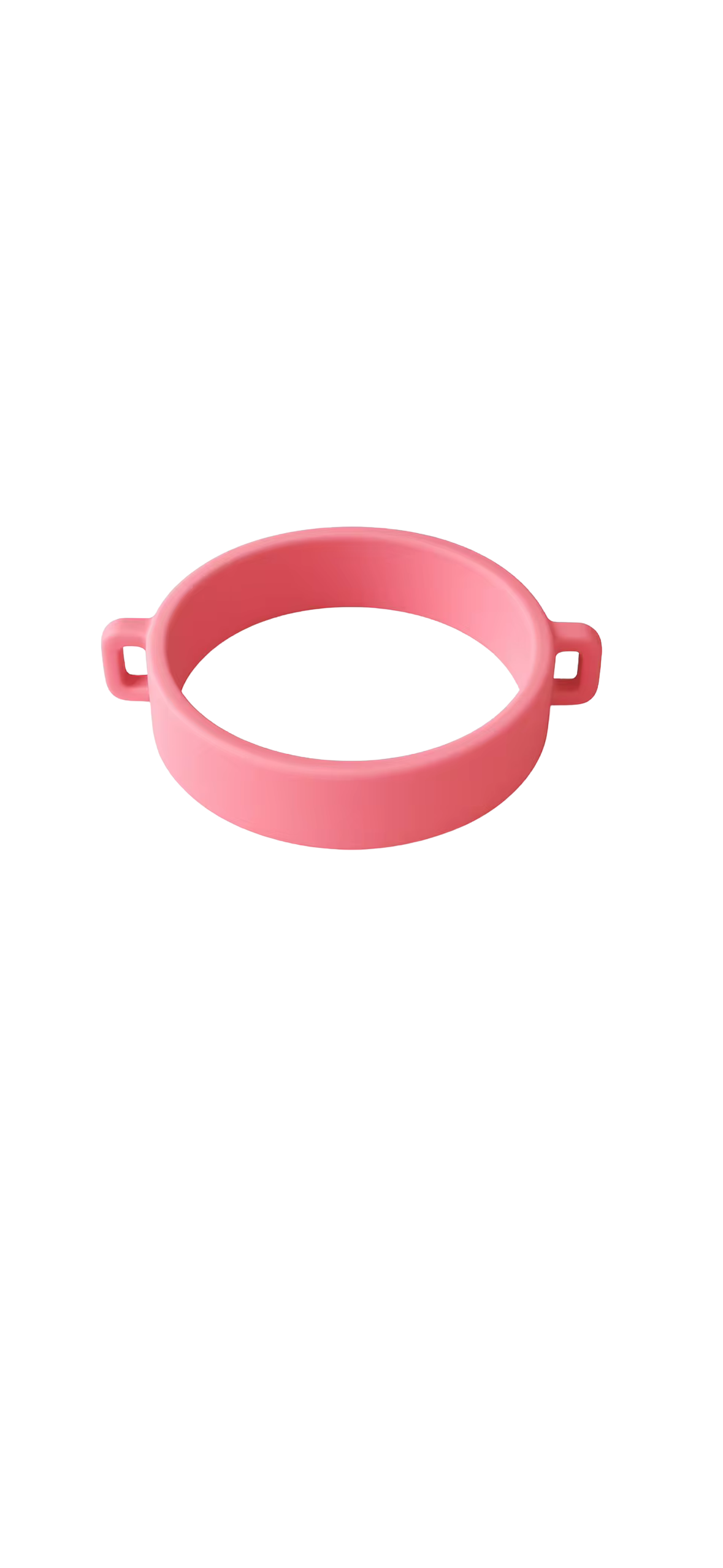 Élastique pour gourde couleur corail, avec anneaux pour accrocher un bracelet