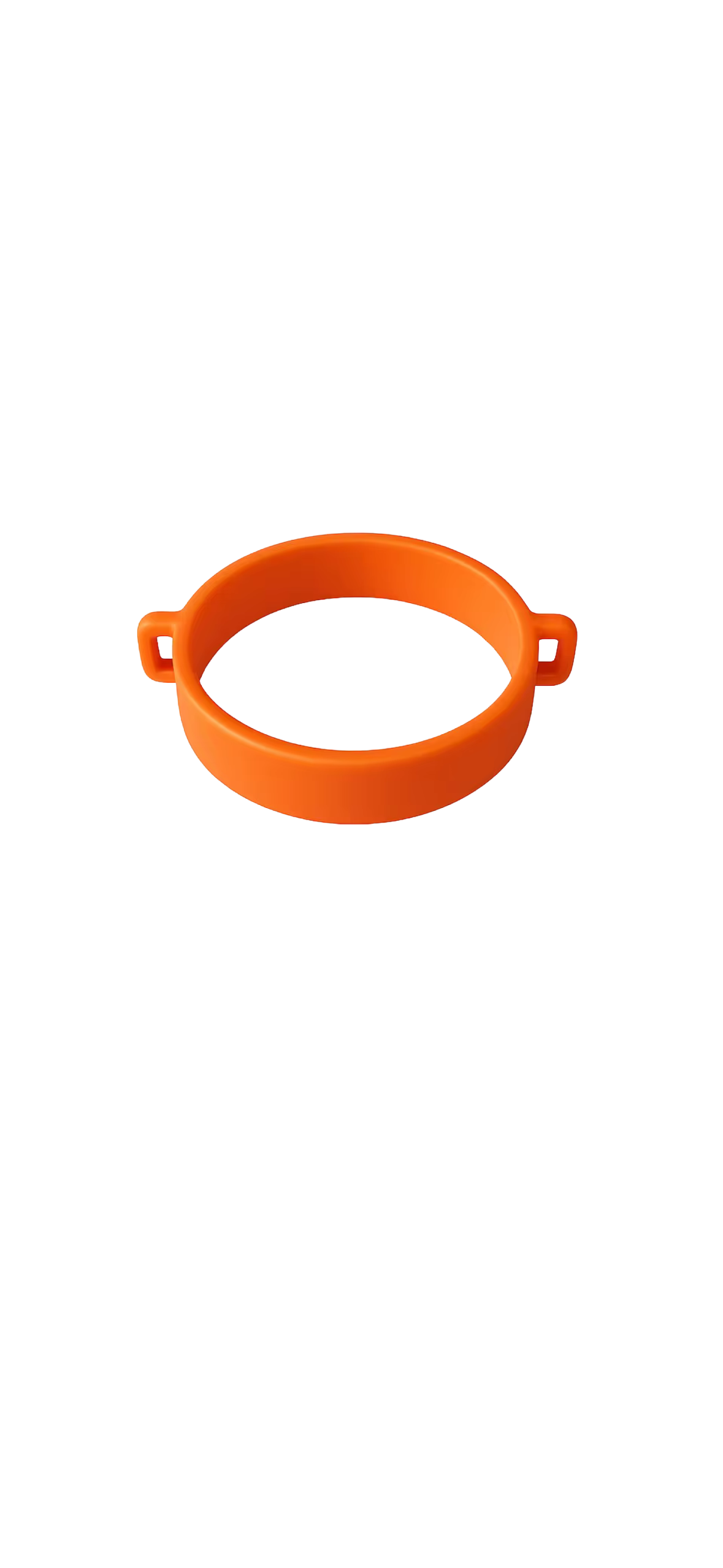 Élastique pour gourde couleur mandarine, avec anneaux pour accrocher un bracelet