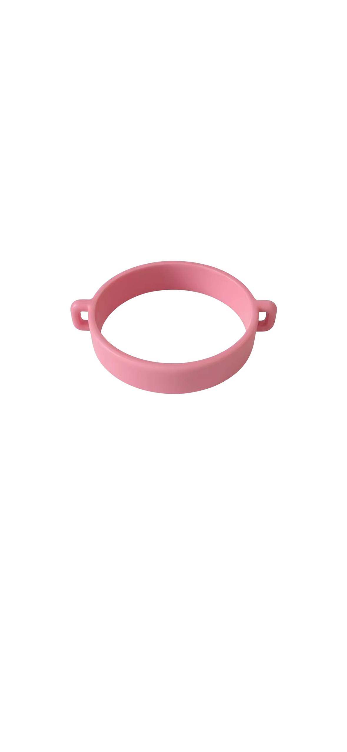 Élastique pour gourde couleur rose poudré, avec anneaux pour accrocher un bracelet