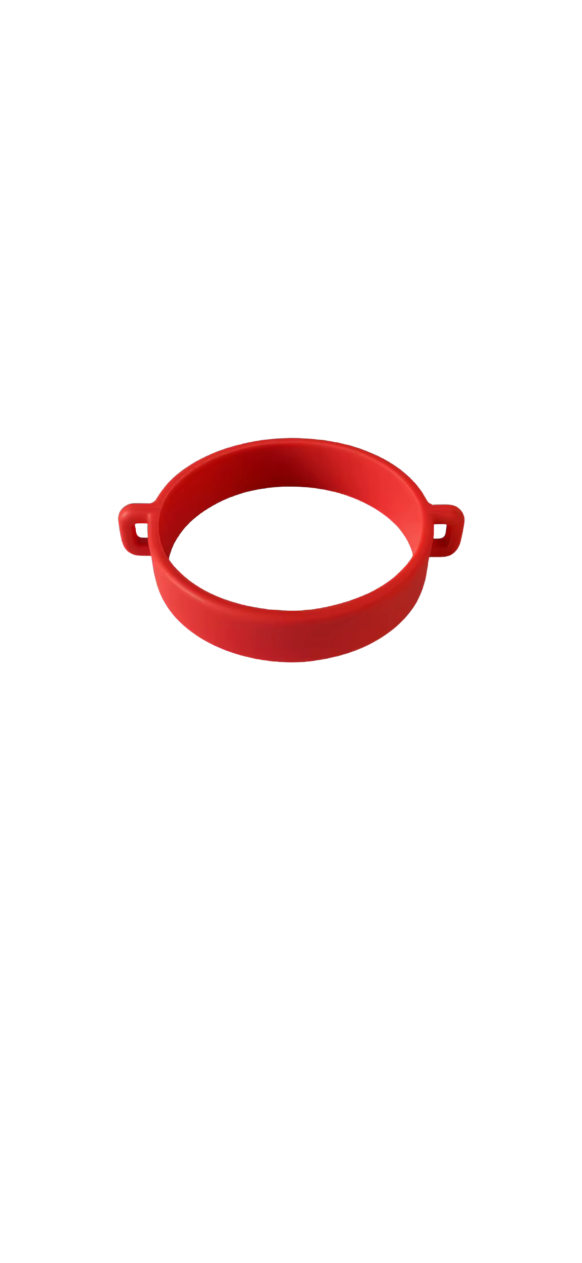 Élastique pour gourde couleur rouge cerise, avec anneaux pour accrocher un bracelet