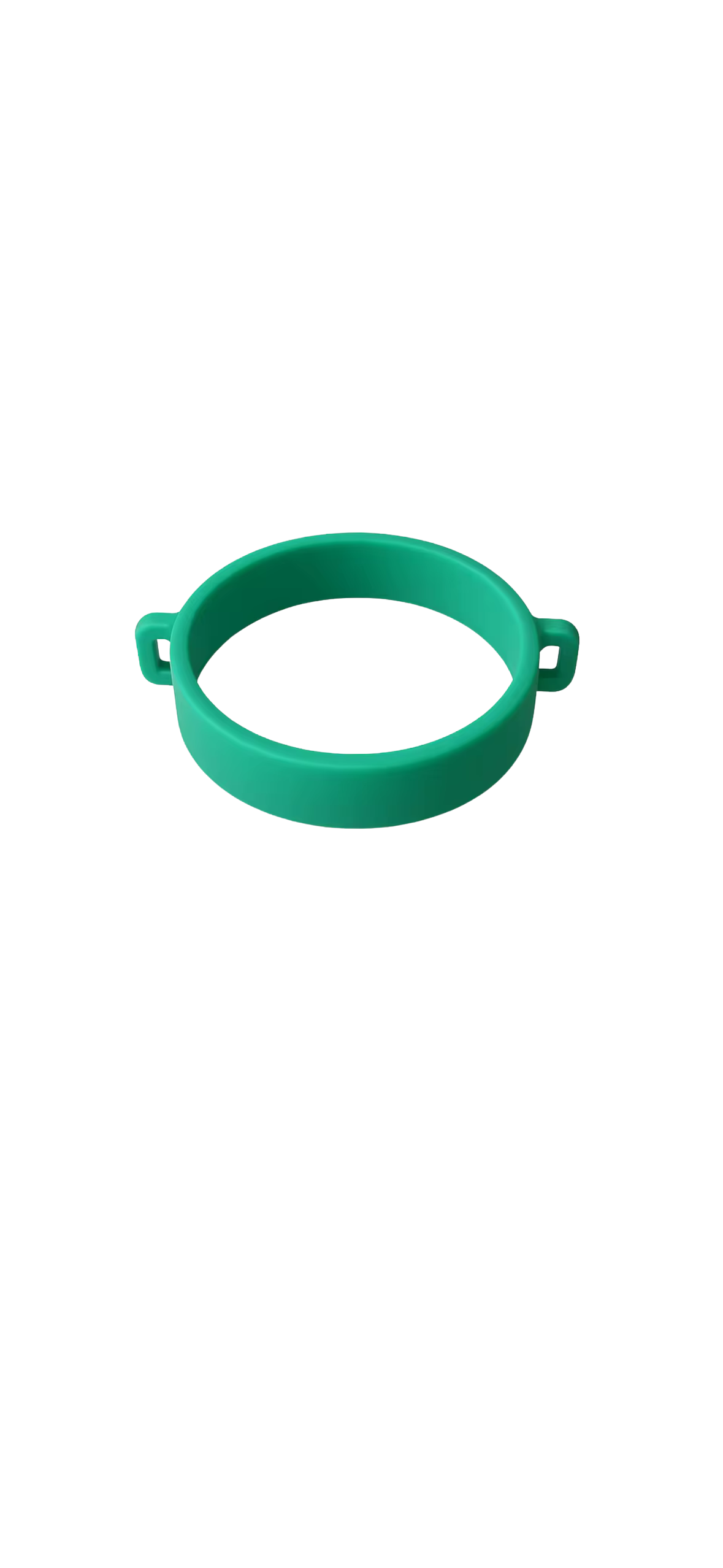Élastique pour gourde couleur vert émeraude, avec anneaux pour accrocher un bracelet