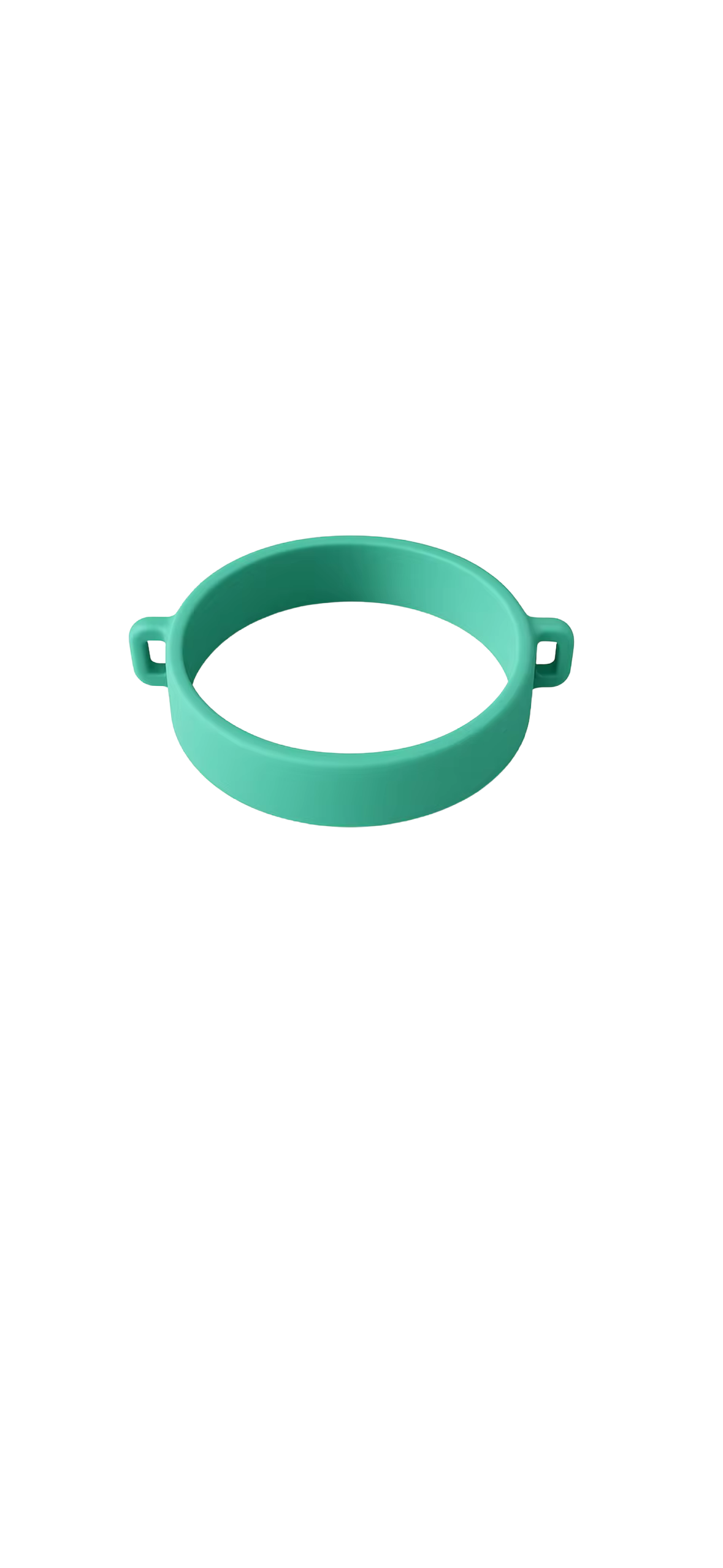 Élastique pour gourde couleur vert menthe, avec anneaux pour accrocher un bracelet