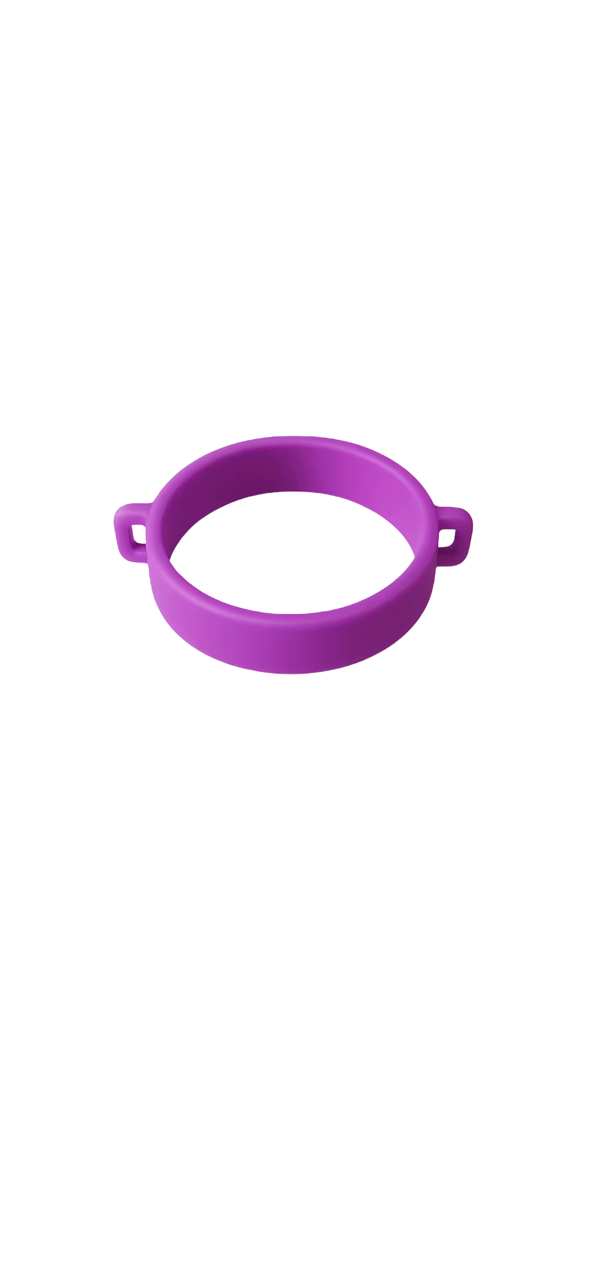 Élastique pour gourde couleur violet, avec anneaux pour accrocher un bracelet